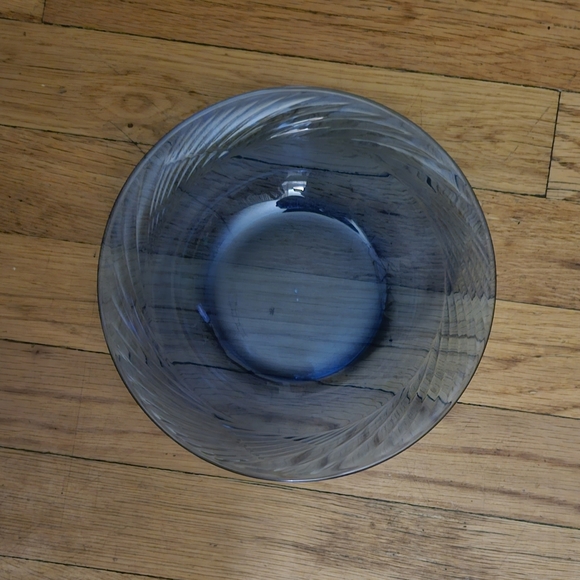 Vintage Set Of 4 PYREX Festiva Cobalt Blue Glass Swirl Soup/Cereal Bowls - Picture 6 of 6